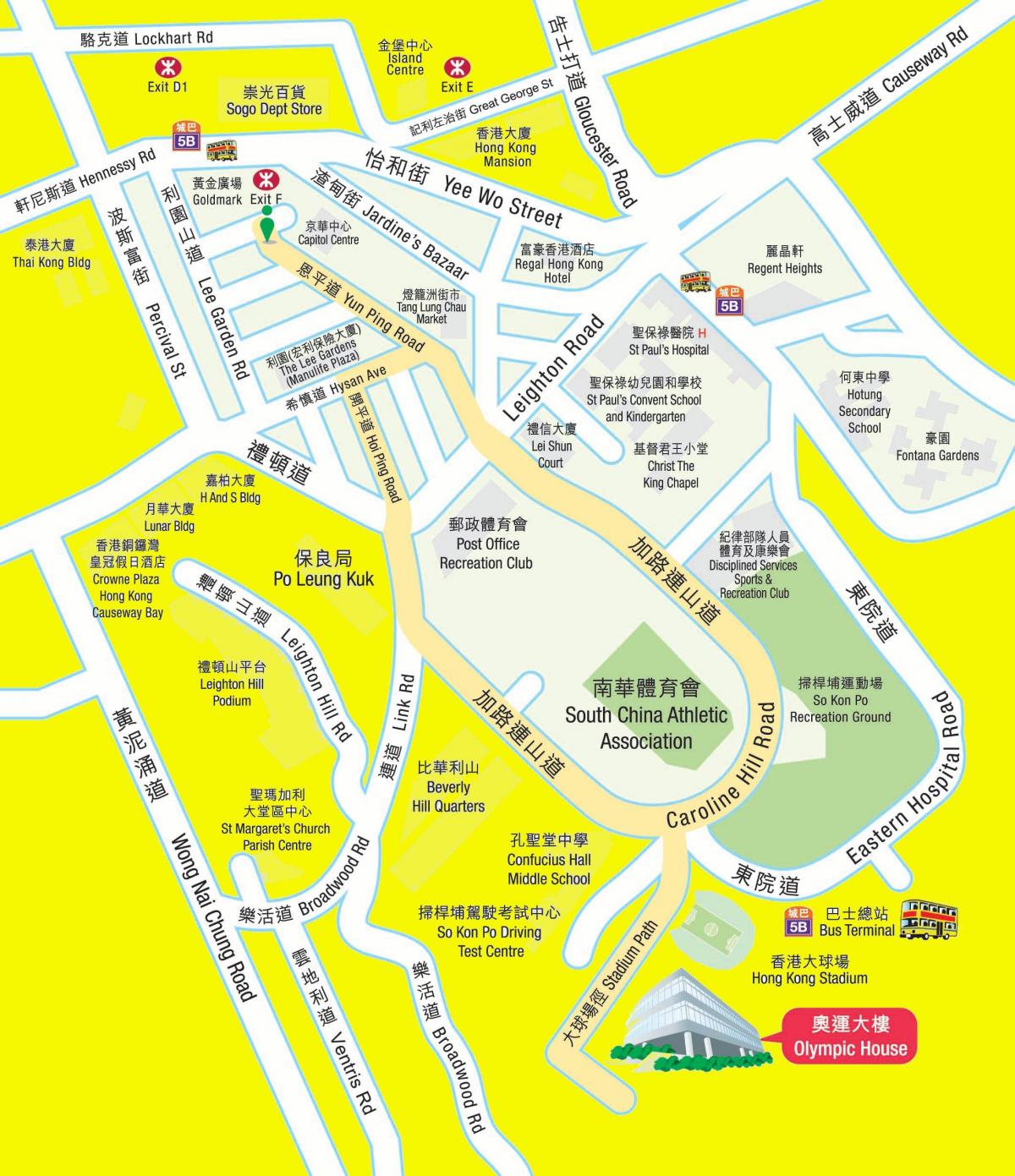 ओलंपिक एमटीआर स्टेशन का नक्शा