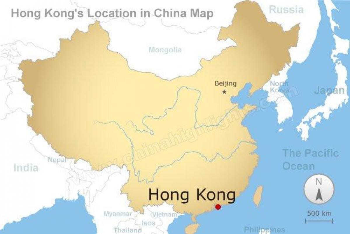 नक्शा चीन और हांगकांग के