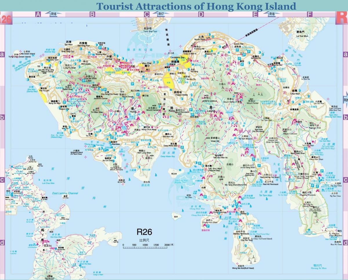 हांगकांग मानचित्र पर