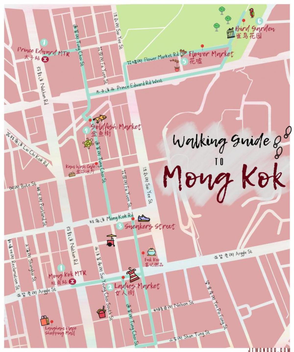 नक्शे के मोंग Kok हांगकांग