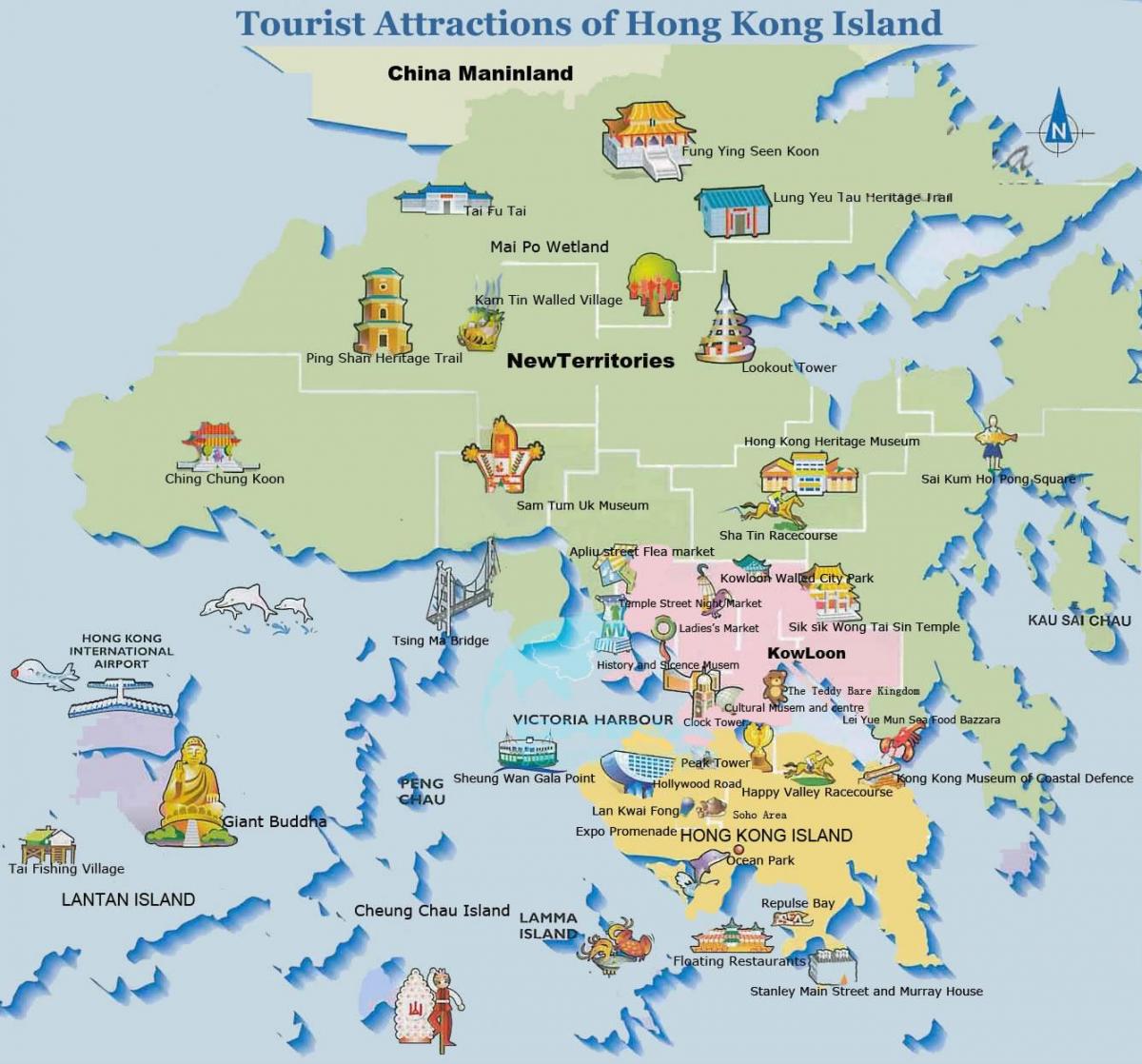 पर्यटन के नक्शे हांगकांग