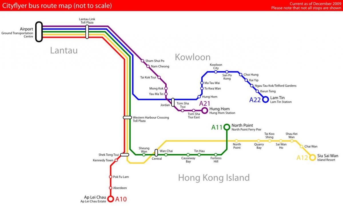 हांगकांग बस मार्ग नक्शा
