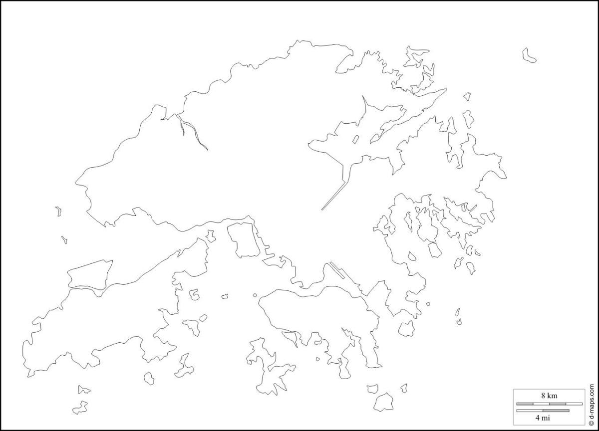 हांगकांग का नक्शा रूपरेखा
