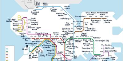 हांगकांग मेट्रो का नक्शा