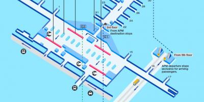 हांगकांग हवाई अड्डे के गेट के नक्शे