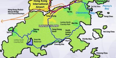 हांगकांग द्वीप के पर्यटन मानचित्र