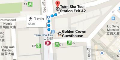 Tsim Sha Tsui एमटीआर स्टेशन का नक्शा