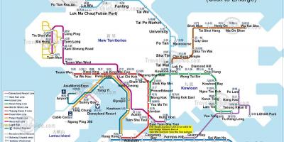 मेट्रो का नक्शा हांगकांग