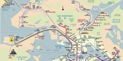 हांगकांग पैदल यात्रा के नक्शे