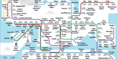 मेट्रो का नक्शा हांगकांग
